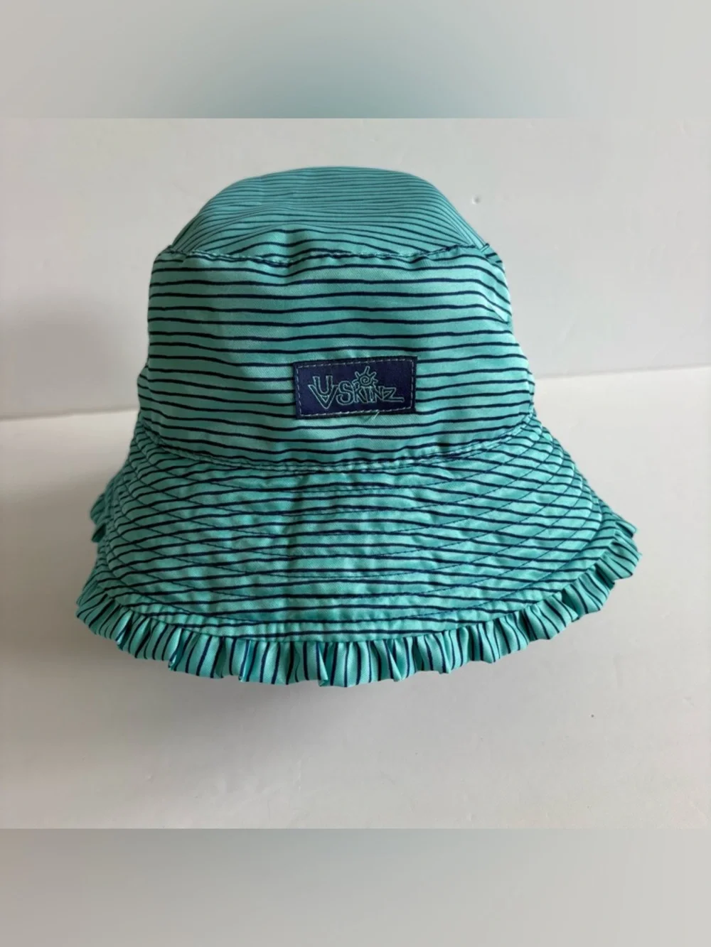 UV Skinz Reversible Pineapple Blue Stripe Bucket Hat UPF50 Resort Cruise Vacay 5